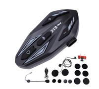 Eminchu Casque de Moto Casque Bluetooth IP67 Batterie 1150mAh | D'équitation, Plastique Technique, étanchéité IP67, Utilisation Touring, compatibilité avec Casque Intégral