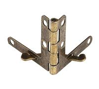 Eminchu Charnière à Ressort de Support D'angle de 90 °, Fer Vintage Robuste, 20 Pièces pour étui à Bijoux, Couvercle en Bois, Matériaux de Coffret Cadeau (Bronze vert)