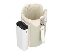 Eminchu Chauffe-biberon Portable, Affichage Numérique 21 Vitesses, Température Réglable, Rechargeable, Sac Chauffe-lait Universel pour Voyage et Usage Domestique avec Simili Cuir et Silicone, 10 X