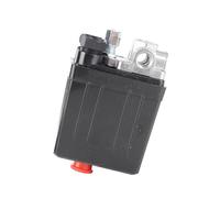 Eminchu Commande de Commutateur de Compresseur d'air, Pressostat 240 V 16 A 90-120 PSI, Interrupteur Robuste à Quatre Ports avec Bouton Marche/arrêt Rouge, Idéal pour le Remplacement du Compresseur
