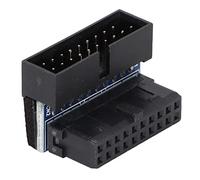 Eminchu Connecteur de Direction de Carte Mère, Adaptateur coudé Compact USB3.0 pour Accessoires D'ordinateur de Bureau, unité en Plastique Durable 19P/20P