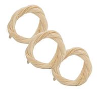 Eminchu Crin de Cheval pour Violon Blanc Naturel, Accessoires de Remplacement Premium pour Violon Alto Violoncelle Longueur 74cm Paquet de 3