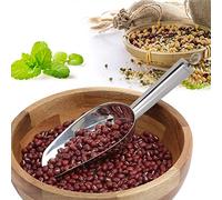 Eminchu Cuillère à Glace en Acier Inoxydable, Pelle Alimentaire Multifonctionnelle, Cuillère à Poignée Ergonomique, Idéale pour la Cuisine, le Bar Servant des Grains de café et des Fruits Secs (38