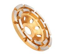Eminchu Disque de Meulage Diamant à Double Rangée, Conception sans Vibration pour Machine à Polir, Meulage en Céramique D'asphalte de Pierre, pour Sec/humide (115mm)