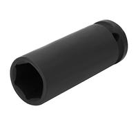 Eminchu Douille à Choc 1/2", Douille Métrique Profonde 21/22/24 Mm, en Acier forgé 6 Pans avec Revêtement Noir satiné, Fonctionne avec une clé Pneumatique ou un Cliquet Manuel (21MM)