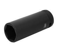 Eminchu Douille à Choc 1/2", Douille Métrique Profonde 21/22/24 Mm, en Acier forgé 6 Pans avec Revêtement Noir satiné, Fonctionne avec une clé Pneumatique ou un Cliquet Manuel (22MM)