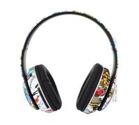 Eminchu Écouteurs Bluetooth sans Fil, Conception Graffiti Innovante, Réduction du Bruit, pour Les Amateurs de Mode, Légers