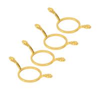 Eminchu Ensemble de 4 Moules à Cacheter de Cire, Anneaux de Timbre en Métal Durables pour un Scellement de Cire Facile à Faire Soi-même, Parfaits pour les Amateurs D'artisanat et les Occasions (Rond)