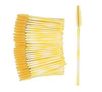 Eminchu Ensemble de Pinceaux à Cils Jetables, 200 Pièces, pour Application de Maquillage, Conception Conviviale, Portable et (YELLOW)
