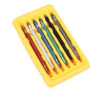 Eminchu Ensemble de Poussoirs à Main de Montre Professionnels, Kit d'outils d'horloger de 12 Tailles de Trous, Outil de Réparation de Montre en Métal Durable 6 Pièces, Idéal pour Les Réparateurs