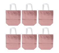 Eminchu Ensemble de Sacs Cadeaux Réutilisables Brillants avec Finition Métallique Scintillante pour les Fêtes de Fin D'année - 10 Sacs Fourre-tout Non Tissés (Or Rose)