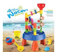 Eminchu Ensemble de Table avec Entonnoir à Roue Hydraulique, 32 Pièces, Table de Jeu d'eau et de Sable, de Jeu pour Enfants avec Conception en Entonnoir, Idéale pour Jouer en Intérieur, en (Color)