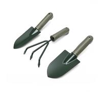 Eminchu Ensemble d'outils de Jardin, Poignée Ergonomique, Pelle Large et étroite, Râteau à 3 Dents avec Sac de Rangement, Idéal pour Le Jardinage, Le Désherbage, Le Creusement et la Transplantation