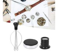 Eminchu Ensemble D'outils de Réparation de Montres, Dissolvant de Main Universel, Loupe de Levage pour Horlogers, ABS et Aluminium de Haute qualité, Kit D'outils de 3 Pièces