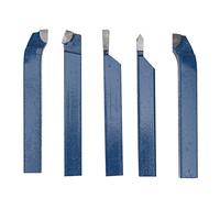 Eminchu Ensemble D'Outils de Tour à Pointe en Carbure, Outils de Coupe Durables pour le Travail Professionnel des Métaux, Acier 45# Haute dureté, 5 Pièces (12 * 12mm)