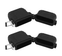 Eminchu Étui à Briquet de Poche Durable et étanche pour L'extérieur, Mécanisme de Verrouillage scellé pour Le Camping et Les Voyages, fabriqué à Partir de Matière Plastique, Noir, 2 X Boîte de