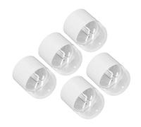 Eminchu Étui de Voyage pour éponge de Maquillage, 5 Pièces, Double Couche, Anti-poussière, Porte-œufs de beauté pour Voyage, Plastique Blanc