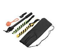 Eminchu Flirt Pole Toy Outil D'entraînement Rétractable Réglable Interactif pour Chiens de 40 à 101 Cm avec Cordon élastique et Corde