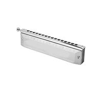 Eminchu Harmonica - Instrument D'orgue à Bouche Chromatique à 16 Trous, avec 64 Tons, pour Débutants et à des Fins Cadeaux, Métal Durable, Argent