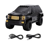 Eminchu Haut-Parleur Bluetooth SUV Tout-Terrain avec Lumière LED (Black) | Lecture FM USB TF, Son HD, Batterie Rechargeable 1500 MAh, Super Basses pour les Fêtes, les Rassemblements en Plein Air, le