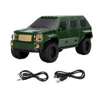Eminchu Haut-Parleur Bluetooth SUV Tout-Terrain avec Lumière LED (Green) | Lecture FM USB TF, Son HD, Batterie Rechargeable 1500 MAh, Super Basses pour les Fêtes, les Rassemblements en Plein Air, le