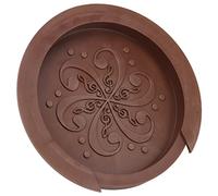 Eminchu Housse de Rosace pour Guitare Acoustique en Silicone Souple Anti-Poussière Compact pour la Réduction du Bruit et la Prévention de la Poussière, avec un Beau Motif, pour Guitariste (BROWN)
