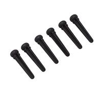 Eminchu Jeu de Broches de Guitare 6 Pièces, Remplacement de qualité en ébène pour le Jeu de Guitare Acoustique, Améliore la clarté et la Résonance