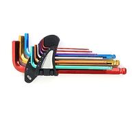 Eminchu Jeu de Clés Hexagonales 9 Pièces, Outils de Clés Hexagonales Durables à Bras Long pour la Réparation de Bricolage, Conception Métallique Compacte pour une portabilité Facile (BH 205-HL)