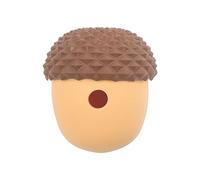 Eminchu Jouet de Distribution de Nourriture pour Animaux de Compagnie, Balle de Puzzle Interactive en Forme de Gland Résistante aux Morsures pour Chiens et Chats, Matériau en Silicone (Marron avec