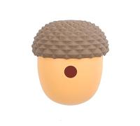 Eminchu Jouet de Distribution de Nourriture pour Animaux de Compagnie, Balle de Puzzle Interactive en Forme de Gland Résistante aux Morsures pour Chiens et Chats, Matériau en Silicone (Gris avec