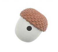 Eminchu Jouet de Distribution de Nourriture pour Animaux de Compagnie, Balle de Puzzle Interactive en Forme de Gland Résistante aux Morsures pour Chiens et Chats, Matériau en Silicone (Café avec du