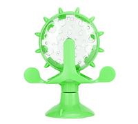 Eminchu Jouet de Fuite de Nourriture pour Chat en ABS pour Un Entraînement Interactif et Amusant - Jouet Puzzle Moulin à Vent Multifonctionnel en 3 Couleurs pour Chats 13,2 X 7,4 X 16,3 Cm (Green)