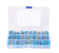 Eminchu Kit de Condensateurs Céramiques Haute Tension, Assortiment de 15 Condensateurs de Valeur, 450 Pièces, pour Professionnels de L'électronique, Couleur Bleue, 3kV