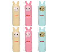 Eminchu Kit de Tubes de Rouge à Lèvres Bricolage 6 Pièces Tubes Vides Colorés en Forme d'animal pour Baume à Lèvres Fait Maison et Artisanat Cosmétique