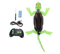 Eminchu Lézard d'escalade Mural télécommandé, Conception Réaliste, Mécanisme d'escalade Adaptatif, Lézard Rampant Mural en Plastique Sûr avec Batterie de 300 MAh, Gecko D'escalades (Green)