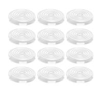 Eminchu Lot de 12 Cache-Boutons Professionnels pour Interrupteurs Kailh Cherry TTC Akko Glorious, Design Antidérapant givré pour Claviers de 25,3 Mm (White)