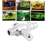 Eminchu Lot de 5 Vannes de Distribution de Tube d'air en Acier Inoxydable pour Aquarium, Vannes de Contrôle de Pompe à Oxygène Durables, Réglage Facile du Débit d'air, Conception Filetée à Une Tête