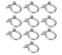 Eminchu Manille de Charge D en Acier Inoxydable, 10 Pièces, Haute capacité pour Le Camping, la Randonnée et l'escalade M5