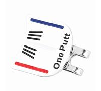 Eminchu Marqueur de Balle de Magnétique en Métal, Accessoire à Clip Durable pour Visière de Chapeau, Marqueur de Antirouille pour Golfeurs, Option Cadeau 1# 2# 3# 4# (Bandes de Couleur Argent)