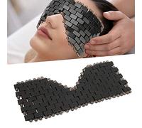 Eminchu Masque pour les Yeux en Jade, Masque de Sommeil Rafraîchissant pour les Yeux Gonflés, Traitement des par le Froid avec Pierre de Jade Naturelle pour la Relaxation et (BLACK)