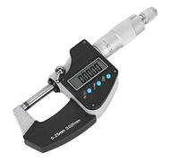 Eminchu Micromètre Numérique, Outil de Mesure Métrique Impérial Professionnel avec Pointe en Carbure, Grand écran LCD, Précision de 0,001 Mm pour une Plage de 0 à 25 Mm