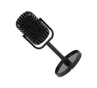 Eminchu Microphone Classique Accessoire Faux Micro de karaoké Durable pour la Pratique des Spectacles de Danse, Cadeau pour les Enfants, Accessoires Photo, de Chant en Plastique, portabilité Légère