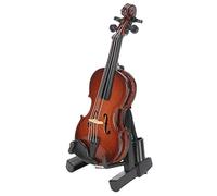 Eminchu Mini Jouet de Violon Réplique D'instrument de Musique Miniature pour Les Mélomanes et Les Figurines d'action, Tilleul