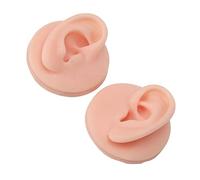 Eminchu Modèle D'oreille à Haute Simulation en Silicone Souple pour la Pratique du Perçage et L'amélioration des Compétences des Débutants, 1 Paire (Peau claire)