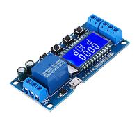 Eminchu Module de Relais temporisé, Minuterie à écran LCD, unité de Commande Réglable avec Plage de 0,01 S à 9999 Min et Arrêt d'urgence, Idéal pour l'automatisation du Contrôle Industriel
