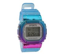 Eminchu Montre électronique de Couleur Dégradée, élégante, Grand Cadran, étanche, Montre-Bracelet de Sport pour étudiants Décontractés, Violet, Bleu, 1 Pièce
