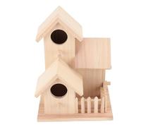 Eminchu Nichoir à Oiseaux Décoratif en Bois pour Jardin, pour Utilisation en Extérieur, Bois de Cèdre élégant, Multi-espèces, 15,7 X 15,7 X 20 Cm