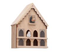 Eminchu Nichoir de Poupée Miniature à l'échelle 1:12, Maison de Poupée Miniature en Bois, Ensemble d'art et d'artisanat en Bois avec Fonction de Peinture, Idéal pour Les Enfants et Le Bricolage