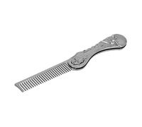 Eminchu Peigne à Cheveux Pliable en Alliage de Zinc, Conception Lisse et Non Statique, pour un Usage Quotidien et les Activités de Plein Air, 1 unité (SILVER)