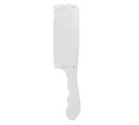 Eminchu Peigne de Barbier incurvé en Forme D'arc, Outil de Coupe Professionnel pour Salon de Coiffure, Utilisation en Matériau ABS, 1 X Peigne, 6 X étrier de de Guidage (WHITE)